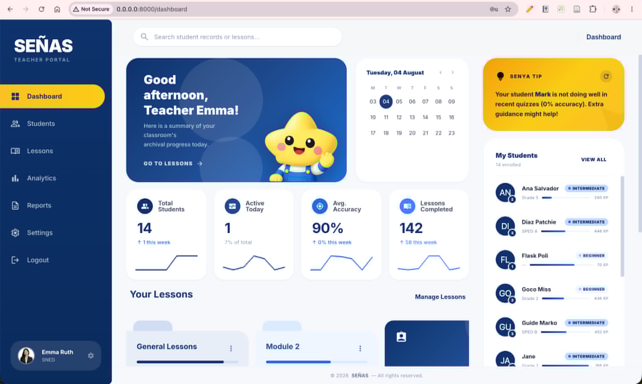 Teacher Dashboard